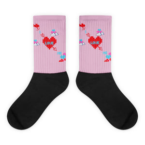 PINK VALENTINE'S DAY SOCKS