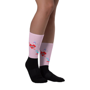 PINK VALENTINE'S DAY SOCKS